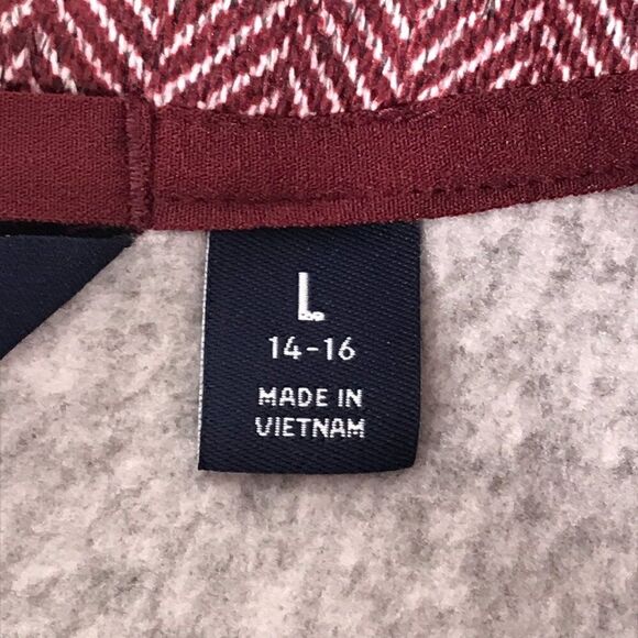 Lands' End Cowlneck Fleece Tunic Sweater Women's Large / 14-16 Herringbone Cozy - Picture 10 of 13